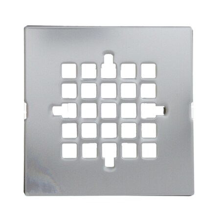 Jones Stephens 4-1/4in. Polished Stainless Steel Square Strainer, Snap-In C60888